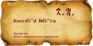 Konrád Nóra névjegykártya